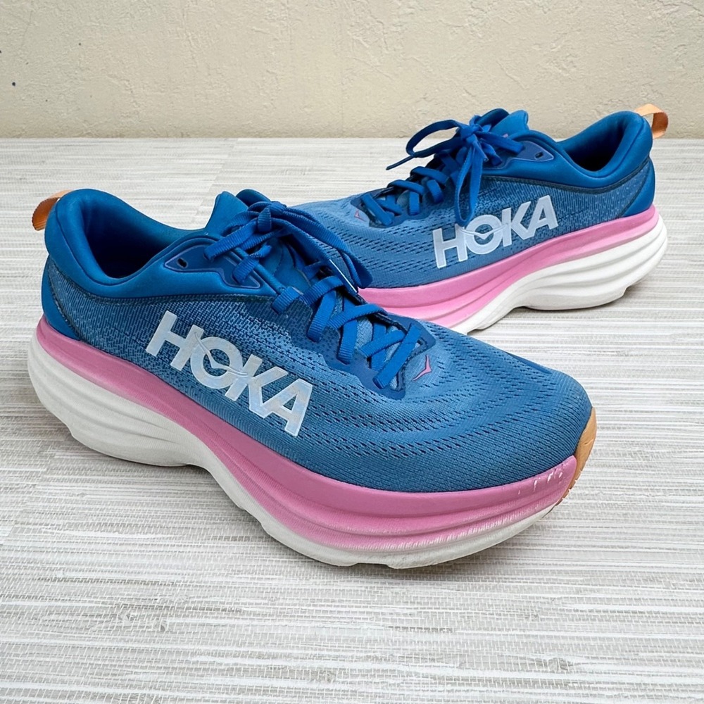 Hoka Bondi 8 Running Shoes Womens 10B Coastal Sky Model 1127952 Sneaker CSAA